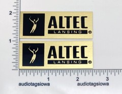 Altec Lansing Speaker Badge Logo Emblem Pair Custom Made Aluminum