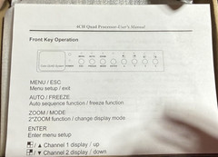 Digital Color Quad Processor 4 Camera CCTV Video Processor Remote Control NIB