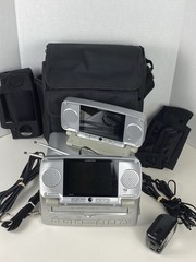 RARE Audiovox VBP3000 Video in a Bag Dual 5″ Screens + Extra Screen Bag Antenna