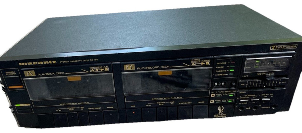 Marantz SD255 Dual Cassette Deck Dolby NR Tested Working Vintage Black Japan