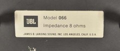 JBL 066 Pair 8-Ohm Vintage Tweeters Unit Used Ships from Japan