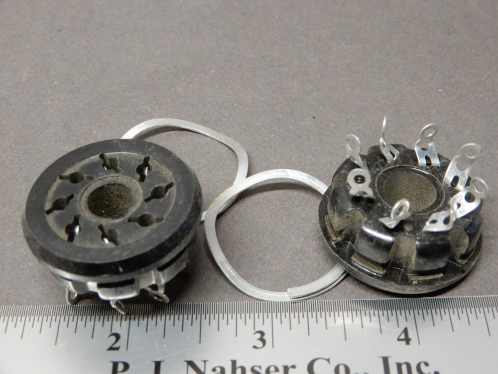 Amphenol 8 Pin Retaining Ring Socket 78S8 (2) NOS Amplifier/Organ/Wurlitzer S8