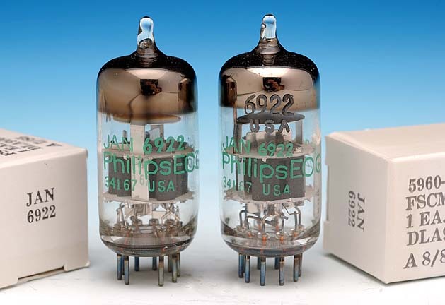 2 MATCHED/BALANCED NOS 6922 6DJ8 ECC88 TUBES PHILIPS FOR PREAMP MICROPHONE MIC