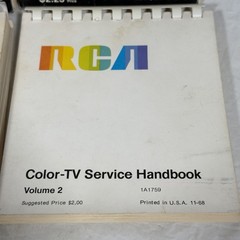 Vintage RCA Color TV Service Handbook Lot Vol 2 3 4 5 Television Repair Manuals