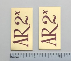 AR-2x Speaker Grill Badges Custom Aluminum Pair Free Shipping