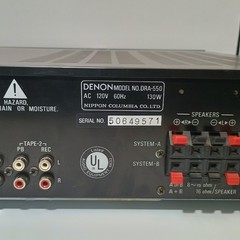 Denon DRA-550 Vintage Stereo Receiver AM/FM Tuner Amplifier Japan Tested
