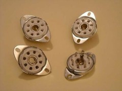 4pcs 8pin tube socket, loctal socket
