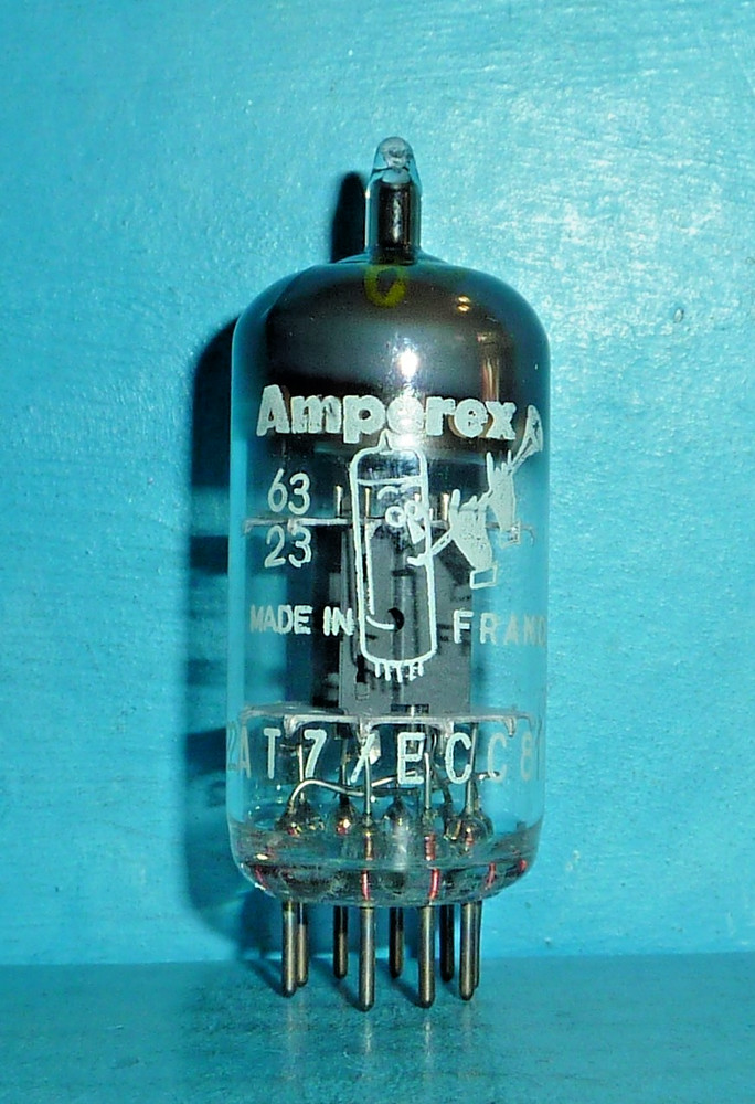 Amperex Bugle Boy ECC81 12AT7 Tube Halo Getter Tested
