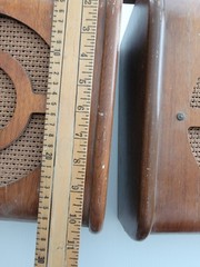 Vintage 1950s Schoolroom Quam Speaker Wood Cabinet Lattice Grille Lot Set Of 2