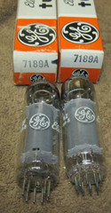 2 Unused GE 7189A Tubes In Original Boxes.