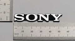SONY PVM 2030 Television Badge Logo Label Custom Incised Acrylic With Adhesive