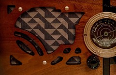 Vintage Black & Gray Fabric for Speaker Grill Cloth – Antique Radio Grille