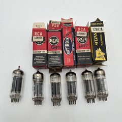 VTG NOS 12BH7 12BH7A Tube Lot 6 Pack RCA Sylvania Raytheon McIntosh Ampeg Audio