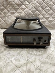 Vintage Mid Century Zenith Circle Of Sound A424W Solid State Radio~ Black/Brown