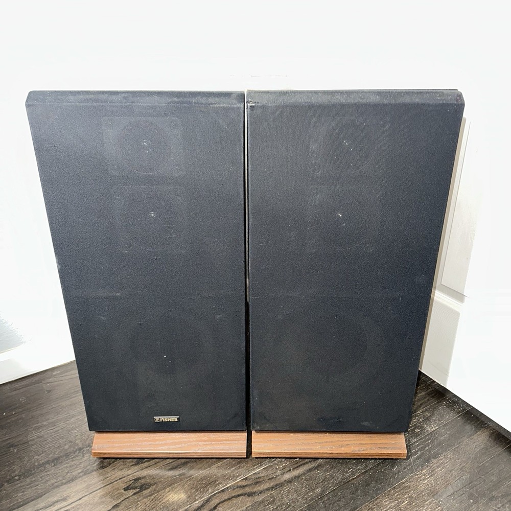 Vintage Fisher Wood Grain Floor Speakers 75w 8 Ohm – Model STV-860