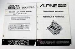 ALPINE 7521 FM/AM/ID LOGIC CASSETTE RECEIVER SERVICE MANUAL w/GR/GR-Y DECK MECHA