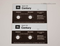 Pair of JBL L100 Century Aluminum Label Badges Replacement 1-Year Warranty
