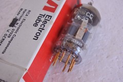 (1) RCA 6922/E88CC AUDIO VACUUM TUBE GOLD PIN GRAY PLATE Made in Germany