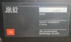 JBL 62 Two-Way Loudspeakers