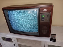 VTG WORKING Zenith CRT TV Space Command System 19″ RF Retro Gaming Faux Wood