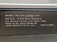 Sears Solid State Cassette Recorder Auto Stop – Portable w/ Case
