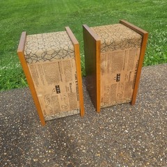 Vintage Mid Century Lang BL-10 The Minstrel Speakers Pair Patented Untested MCM
