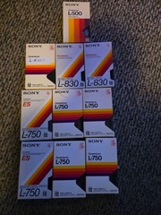 Sony Pre-Recorded 10 Vintage Betamax Beta Tapes (Sold As Used Blanks)