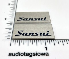 Sansui Speaker Badge Logo Emblem Custom Made Aluminum PAIR