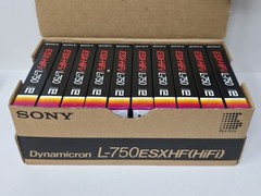 Sony Dynamicron L-750 ESX-HiFi Betamax Blank Video Cassette, Pack of 10 – New