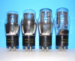No type 80 Philco rectifier radio audio vacuum 4 tubes valve tested ST 280 380