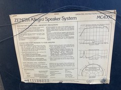 ZENITH ALLEGRO 4000 Walnut Wood Grain Home Floor Speakers