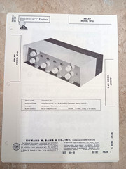 ARKAY SP-6 -Stereo Tube Amplifier -Schematics & Parts -NOS SAMS PHOTOFACT 502/5