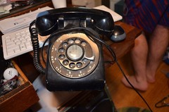 Bell System C/D 500 Rotary Phone Black Bell System Landline Vintage 1971