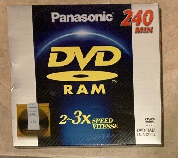 Panasonic DVD-RAM 240 Min 2-3x Speed LM-AD240LU New Factory Sealed