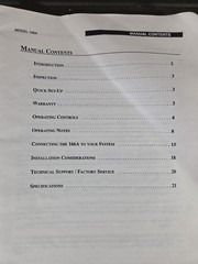 ORIGINAL – Dbx Model 166A Professional Dynamics Processor Owners Manual