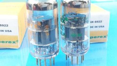 Amperex JAN 6922 Pair 1967-1968 Tested Strong Low Noise w/ Boxes