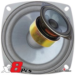 8-PACK – Diatone 4 inch full range speakers – 60-18khz – 50 watts – 89dB – NOS