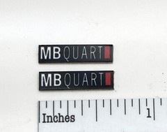 MB Quart MINIATURE Speaker Badges Grill Logo Emblem Custom Made Aluminum Pair