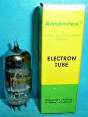1 Amperex 6EA8 Tube Black Plates Halo Getters