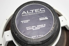 Pair of Altec 417-8H 12″ Speakers Rebuilt to Clone 414-8 — KT