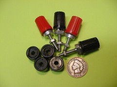 HEATHKIT SPEAKER TERMINAL BINDING POST 4-PCS LOT (FOR JBL AR BANANA UPGRADE)