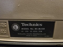 Technics M250 Stereo Cassette Tape Deck Player RS-M250 Japan Made WORKS TESTED