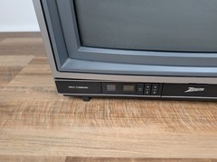 Vintage 19″ Zenith Space Command System Retro Gaming Wood Grain CRT TV 1989