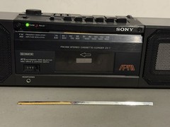 Vintage Sony AM FM Stereo Cassette-Corder 2 Bands Model ZX-7 “AS IS READ”