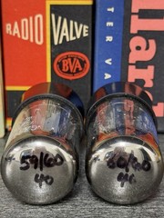 (2) 1958 Mullard f31 Fat Base GZ34 5AR4 Tubes Matched Every Way (codes + test)