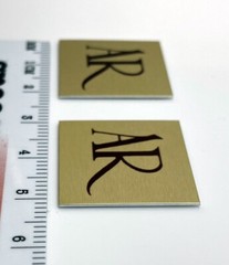 AR Acoustic Research Speaker Badge Logo Emblem Turntable PAIR 22mm Square