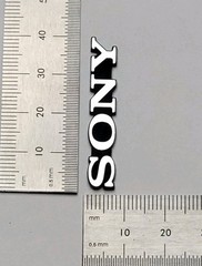 SONY Monitor Badge Logo Label 39mm Custom Incised Acrylic With Adhesive