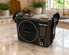 Vintage General Electric Loudmouth Portable 8 Track Player AM/FM Radio