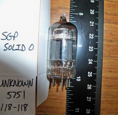 Strong Unknown Short Gray Plate Solid O Getter 5751 Tube – 118/118