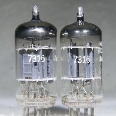 Matched Pair Amperex Bugle Boy 7316/ECC186 O-Getter Holland 1959 Very Strong